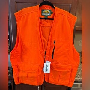 Cabela's Orange Hunting Vest size XL NWT